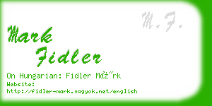 mark fidler business card